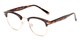 Angle of Scholar #1972 in Tortoise/Gold, Women's and Men's Browline Fake Glasses