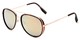 Angle of Cayuga #2687 in Tortoise/Gold Frame with Yellow Mirrored Lenses, Women's and Men's Aviator Sunglasses