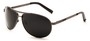 Angle of Memphis #506 in Glossy Gray Frame with Grey Lenses, Women's and Men's Aviator Sunglasses