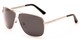 Angle of Mojave #1524 in Matte Silver Frame with Smoke Lenses, Men's Aviator Sunglasses