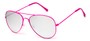 Angle of Maui #9922 in Pink Frame with Silver Lenses, Women's and Men's Aviator Sunglasses