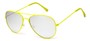 Angle of Maui #9922 in Yellow Frame with Silver Lenses, Women's and Men's Aviator Sunglasses