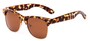 Angle of Trigger #1937 in Tortoise/Gold Frame with Amber Lenses, Women's and Men's Browline Sunglasses