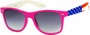Angle of SW American Flag Retro Style #9234 in Hot Pink Frame with Flag Temples, Women's and Men's  