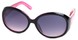 Angle of SW Flower Style #162 in Black and Pink Frame, Women's and Men's  