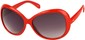 Angle of SW Oversized Style #1701 in Red Frame, Women's and Men's  