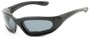 Angle of Manzano #4700 in Black Frame with Smoke Lenses, Men's Sport & Wrap-Around Sunglasses