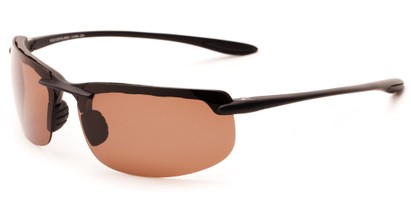 Angle of Motor #5212 in Matte Black with Copper Driving Lenses, Men's Sport & Wrap-Around Sunglasses