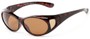 Angle of Roanoke #7096 in Tortoise Frame with Amber Lenses, Women's and Men's Round Sunglasses