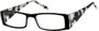 Angle of SW Clear Style #1046 in Black/White Frame, Women's and Men's  