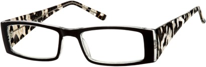 Angle of SW Clear Style #1046 in Black/Gold Frame, Women's and Men's  