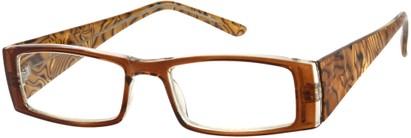 Angle of SW Clear Style #1046 in Brown Frame, Women's and Men's  