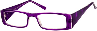 Angle of SW Clear Style #1046 in Purple Frame, Women's and Men's  