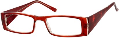 Angle of SW Clear Style #1046 in Red Frame, Women's and Men's  