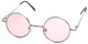 Angle of Dune in Silver Frame with Light Pink Lenses, Women's and Men's Round Sunglasses