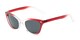 Angle of Paris #2265 in Red/Clear Fade Frame, Women's Cat Eye Sunglasses