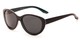 Angle of Petra #1312 in Black/Blue Frame with Grey Lenses, Women's Cat Eye Sunglasses