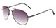 Angle of Pier #1255 in Black Frame with Smoke Lenses, Women's and Men's Aviator Sunglasses