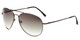 Angle of Pier #1255 in Grey Frame with Green Lenses, Women's and Men's Aviator Sunglasses