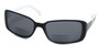Angle of Omni #434 in Black and White, Women's and Men's Square Reading Sunglasses