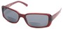 Angle of Omni #434 in Clear Red, Women's and Men's Square Reading Sunglasses