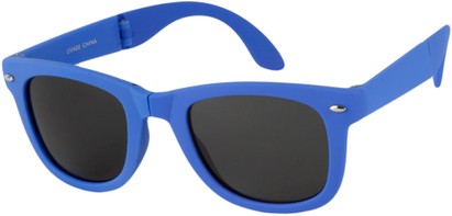 Angle of Rio #8828 in Blue Frame, Women's and Men's Retro Square Sunglasses