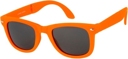 Angle of Rio #8828 in Orange Frame, Women's and Men's Retro Square Sunglasses
