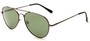 Angle of Rift #2000 in Glossy Grey Frame with Green Lenses, Women's and Men's Aviator Sunglasses