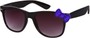 Angle of SW Retro Bow Style #283 in Black with Purple Frame, Women's and Men's  