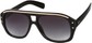 Angle of SW Retro Aviator Style #1934 in Black/Gold Frame with Smoke Lenses, Women's and Men's  