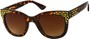 Angle of SW Studded Style #2973 in Tortoise Frame with Amber Lenses, Women's and Men's  