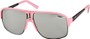Angle of SW Neon Aviator #8909 in Light Pink Frame with Mirrored Lenses, Women's and Men's  