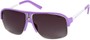 Angle of SW Neon Aviator #8909 in Purple Frame with Smoke Lenses, Women's and Men's  
