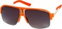 Angle of SW Neon Aviator #8909 in Neon Orange Frame with Smoke Lenses, Women's and Men's  