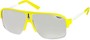 Angle of SW Neon Aviator #8909 in Neon Yellow Frame with Mirrored Lenses, Women's and Men's  