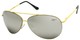 Angle of SW Aviator Style #8018 in Yellow Frame with Mirrored Lenses, Women's and Men's  