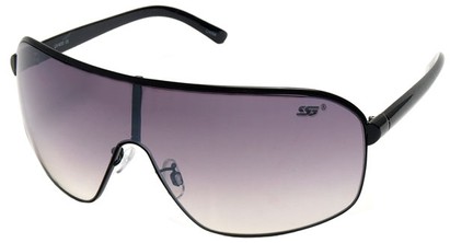 Angle of SW Shield Style #8022 in Black Frame, Women's and Men's  