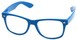 Angle of Ross #2905 in Blue Frame with Clear Lenses, Women's and Men's Retro Square Fake Glasses