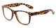 Angle of Bass #14611 in Tan Tortoise Frame, Women's and Men's Retro Square Sunglasses