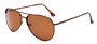 Angle of Remington #2179 in Glossy Brown Frame with Brown Lense, Women's and Men's Aviator Sunglasses
