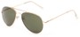 Angle of Gunnar #1212 in Gold Frame with Green Lenses, Women's and Men's Aviator Sunglasses