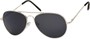 Angle of Gunnar #1212 in Silver Frame with Dark Grey Lenses, Women's and Men's Aviator Sunglasses