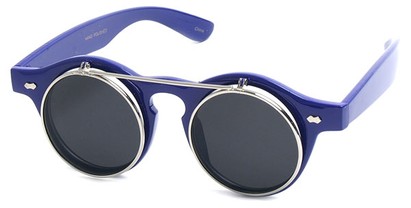 Angle of SW Flip-up Style #1142 in Purple Frame with Silver, Women's and Men's  