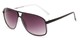 Angle of Sao Paulo #8199 in Black and White Frame with Smoke Lenses, Men's Aviator Sunglasses