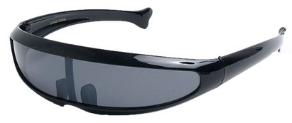 Angle of SW Funky Retro Style #8848 in Black Frame, Women's and Men's  