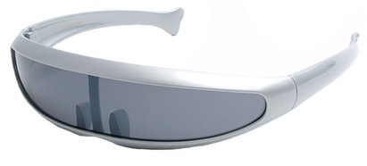 Angle of SW Funky Retro Style #8848 in Silver Frame, Women's and Men's  