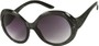 Angle of SW Round Style #3498 in Grey Frame with Smoke Lenses, Women's and Men's  