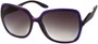 Angle of SW Oversized Style #3439 in Blue Frame with Smoke Lenses, Women's and Men's  