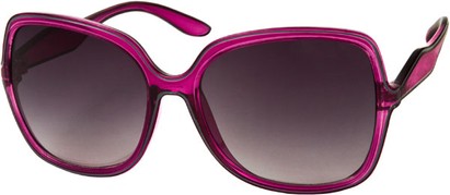 Angle of SW Oversized Style #3439 in Purple Frame with Smoke Lenses, Women's and Men's  