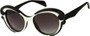 Angle of SW Fashion Style #459 in Black/Cream Frame, Women's and Men's  